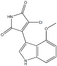 3-chloro-4-(4-methoxy-1H-indol-3-yl)-1H-pyrrole-2,5-dione Struktur