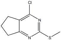 4-chloro-2-(methylsulfanyl)-6,7-dihydro-5H-cyclopenta[d]pyrimidine Struktur