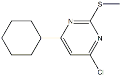 4-chloro-6-cyclohexyl-2-(methylsulfanyl)pyrimidine Struktur