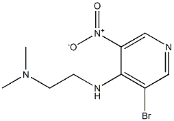 N'-(3-bromo-5-nitropyridin-4-yl)-N,N-dimethylethane-1,2-diamine Struktur