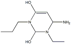 1-ETHYL-3-PROPYL-2,4-DIHYDROXY-6-AMINO-1H-PYRIMIDINE Struktur