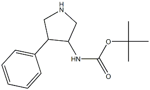 tert-butyl 4-phenylpyrrolidin-3-ylcarbamate Struktur