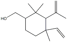 4-Ethenyl-2,2,4-trimethyl-3-(1- methylethenyl)-cyclohexane-methanol Struktur