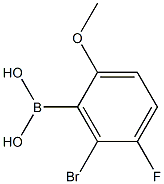 6-Bromo-5-fluoro-2-methoxyphenylboronicacid Struktur