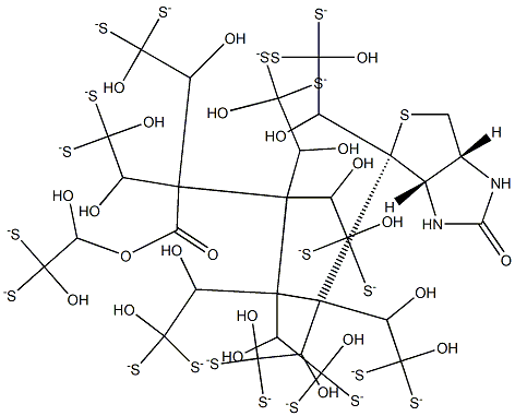 BIOTIN-DECA(ETHYLENE GLYCOL)-DISULPHIDE Struktur