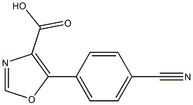 5-(4-CYANOPHENYL)-1,3-OXAZOLE-4-CARBOXYLIC ACID Struktur