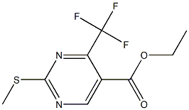 ETHYL 2-(METHYLTHIO)-4-(TRIFLUOROMETHYL)PYRIMIDINE-5-CARBOXYLATE Struktur