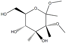 methyl tetramethyl-glucoside Struktur