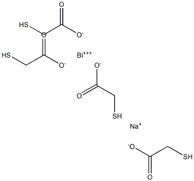 sodium bismuth thioglycolate Struktur