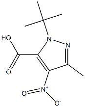 1-(1,1-DIMETHYLETHYL)-3-METHYL-4-NITRO-1H-PYRAZOLE-5-CARBOXYLICACID Struktur