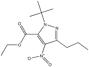 1-(1,1-DIMETHYLETHYL)-4-NITRO-3-PROPYL-1H-PYRAZOLE-5-CARBOXYLICACIDETHYLESTER Struktur