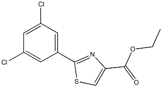 2-(3,5-DICHLOROPHENYL)THIAZOLE-4-CARBOXYLIC ACID ETHYL ESTER, 95+% Struktur