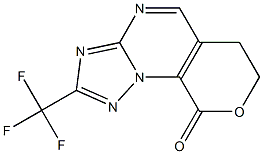 2-(TRIFLUOROMETHYL)-6,7-DIHYDRO-9H-PYRANO[4,3-E][1,2,4]TRIAZOLO[1,5-A]PYRIMIDIN-9-ONE Struktur