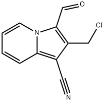 2-(CHLOROMETHYL)-3-FORMYLINDOLIZINE-1-CARBONITRILE Struktur