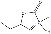 3-HYDROXY-3METHYL-5ETHYL-2(5H)-FURANONE Struktur