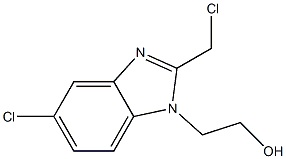 2-[5-CHLORO-2-(CHLOROMETHYL)-1H-BENZIMIDAZOL-1-YL]ETHANOL Struktur