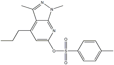 1,3-DIMETHYL-4-PROPYL-1H-PYRAZOLO[3,4-B]PYRIDIN-6-YL 4-METHYLBENZENESULFONATE Struktur