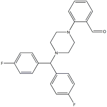 2-{4-[BIS(4-FLUOROPHENYL)METHYL]PIPERAZIN-1-YL}BENZALDEHYDE, 95+% Struktur