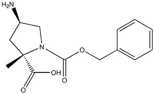 1-BENZYL 2-METHYL (2S,4R)-4-AMINOPYRROLIDINE-1,2-DICARBOXYLATE Struktur