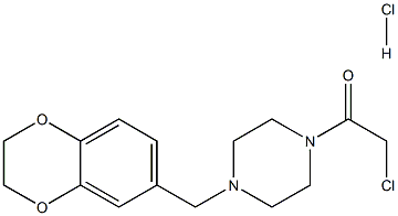 1-(CHLOROACETYL)-4-(2,3-DIHYDRO-1,4-BENZODIOXIN-6-YLMETHYL)PIPERAZINE HYDROCHLORIDE Struktur