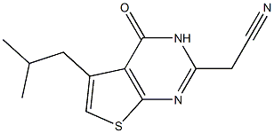 (5-ISOBUTYL-4-OXO-3,4-DIHYDROTHIENO[2,3-D]PYRIMIDIN-2-YL)ACETONITRILE Struktur