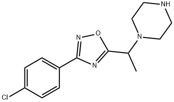 1-{1-[3-(4-CHLOROPHENYL)-1,2,4-OXADIAZOL-5-YL]ETHYL}PIPERAZINE Struktur