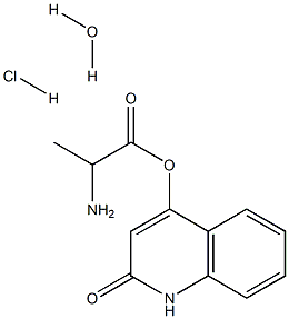 (1,2-DIHYDRO-2-QUINOLONE-4-YL)-A-AMINO-PROPANOIC ACID HCL (MONOHYDRATE) Struktur