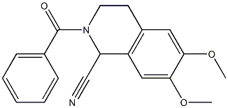 2-BENZOYL-1-CYANO-6,7-DIMETHOXY-1,2,3,4- TETRAHYDROISOQUINOLINE 97% Struktur