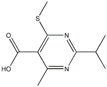 2-ISOPROPYL-4-METHYL-6-(METHYLTHIO)PYRIMIDINE-5-CARBOXYLIC ACID Struktur