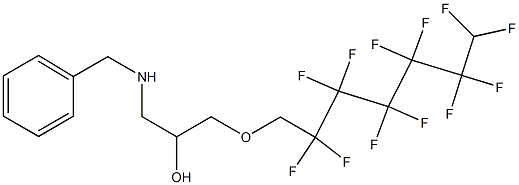 1-Benzylamino-3-(2,2,3,3,4,4,5,5,6,6,7,7-dodecafluoro-heptyloxy)-propan-2-ol Struktur