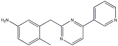 4-METHYL-3-((4-(PYRIDIN-3-YL)PYRIMIDIN-2-YL)METHYL)BENZENAMINE Struktur