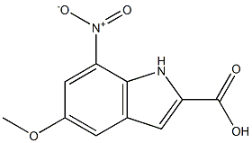 5-METHOXY-7-NITRO-1H-INDOLE-2-CARBOXYLIC ACID Struktur