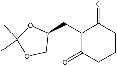 (S)-2-((2,2-DIMETHYL-1,3-DIOXOLAN-4-YL)METHYL)CYCLOHEXANE-1,3-DIONE Struktur