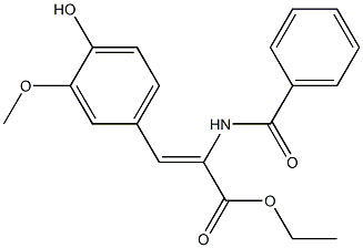 (Z)-ETHYL 2-(BENZAMIDO)-3-(4-HYDROXY-3-METHOXYPHENYL)ACRYLATE Struktur