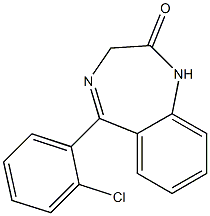 5-(2-CHLOROPHENYL)-2-OXO-2,3-DIHYDRO-1H-1,4-BENZODIAZEPINE Struktur