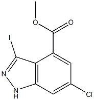 6-CHLORO-3-IODO-4-METHOXYCARBONYLINDAZOLE Struktur