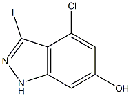 4-CHLORO-6-HYDROXY-3-IODOINDAZOLE Struktur