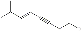 1-CHLORO-6-DIMETHYLHEPT-4-EN-2-YNE Struktur