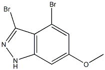 3,4-DIBROMO-6-METHOXYINDAZOLE Struktur