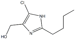 2-N-BUTYL-5-CHLORO-4-(HYDROXYMETHYL)IMIDAZOLE Struktur