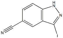 3-IODO-5-CYANO (1H)INDAZOLE Struktur