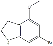 6-BROMO-4-METHOXY (1H)INDOLIN Struktur