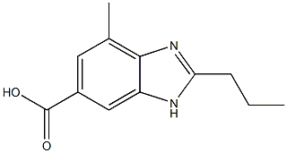 2-n-Propyl-4-Methyl-6-(Hydroxycarbonyl)Benzimidazole Struktur