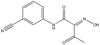 N-(3-CYANO-PHENYL)-2-HYDROXYIMINO-3-OXO-BUTYRAMIDE Struktur