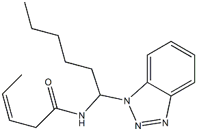 (3Z)-N-[1-(1H-1,2,3-Benzotriazol-1-yl)Hexyl]Pent-3-Enamide Struktur