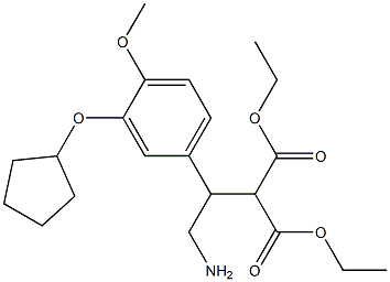 Diethyl [2-Amino-1-(3-(Cyclopentyloxy)-4-Methoxyphenyl)Ethyl]Malonate Struktur