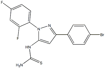 1-(3-(4-bromophenyl)-1-(2,4-difluorophenyl)-1H-pyrazol-5-yl)thiourea Struktur