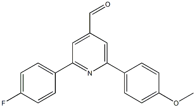 2-(4-fluorophenyl)-6-(4-methoxyphenyl)pyridine-4-carbaldehyde Struktur