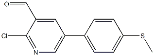 2-chloro-5-(4-(methylthio)phenyl)pyridine-3-carbaldehyde Struktur