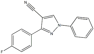 3-(4-fluorophenyl)-1-phenyl-1H-pyrazole-4-carbonitrile Struktur